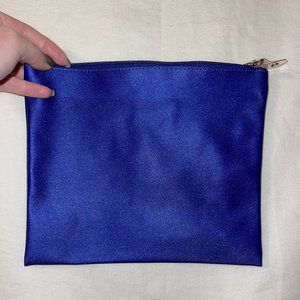 Royal Blue Full Zip Clutch/Cosmetic Bag